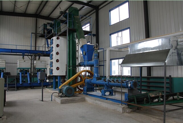 Harbin rice bran extrusion process, leaching production line